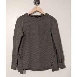 Tibi Olive Green Quilted Pullover Sweater Size 4